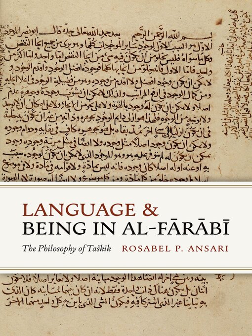 Title details for Language and Being in al-Fārābī by Rosabel P. Ansari - Wait list